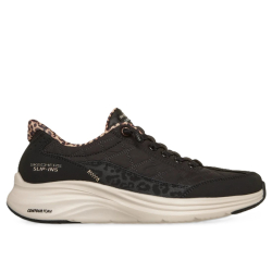 Skechers Slip-ins: Contour Foam - Cozy Fit Leopard Dream - Black - damesneakers