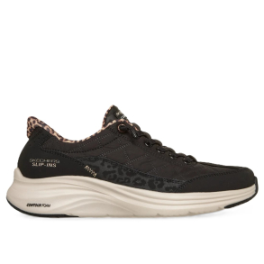 Skechers Slip-ins: Contour Foam - Cozy Fit Leopard Dream - Black - damesneakers