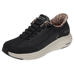 Skechers Slip-ins: Contour Foam - Cozy Fit Leopard Dream - Black - damesneakers