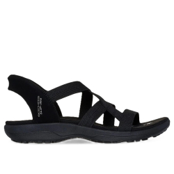 Skechers Slip-ins: Reggae Slim - Stretch Flex - Black - damesandal