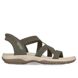 Skechers Slip-ins: Reggae Slim - Stretch Flex - Olive - damesandal