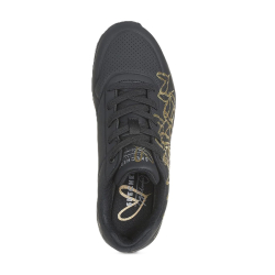 Skechers JGoldcrown: Uno - Golden Heart - Black - damesneakers