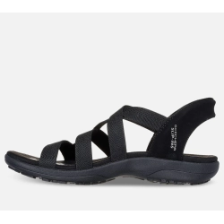 Skechers Slip-ins: Reggae Slim - Stretch Flex - Black - damesandal