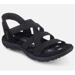 Skechers Slip-ins: Reggae Slim - Stretch Flex - Black - damesandal
